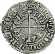 Groschen with knight - René I, France, 1424-1431 reverse image