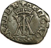 Liard - Anthony of Bourbon and Joan of Albret obverse image