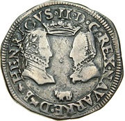 Teston - Henry II and Marguerite of Valois obverse image