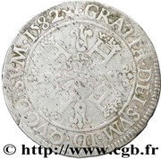 Franc with four H - Henry II 1st type, France, 1579-1582 reverse image