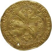 Grand Gold Ecu with knight - Gaston X of Grailly, France, 1436-1472 reverse image