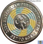 2 Dollars - Elizabeth II 6th Portrait - Tokyo Paralympics - Set to Soar, Australia, 2020 reverse image