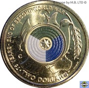 2 Dollars - Elizabeth II 6th Portrait - Lest We Forget - 75 Years since end of WWII, Australia, 2020 reverse image