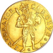 ½ Ducat - Immobilization in the name of Charles V obverse image
