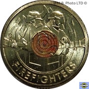 2 Dollars - Elizabeth II 6th Portrait - Remembrance Day - Firefighters, Australia, 2020 reverse image