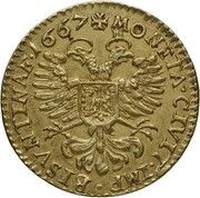 Double Pistole - Immobilization in the name of Charles V, France, 1663-1675 reverse image