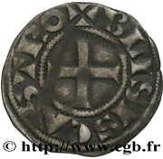 Denier anonymous, France, 1218-1240 reverse image