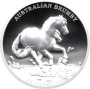 2 Dollars - Elizabeth II 6th Portrait - Australian Brumby - Silver Proof - High Relief, Australia, 2020 reverse image