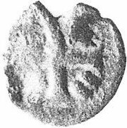 Denier type au chatel bonifacien sur flan vierge reverse image