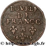 Double of France - Godefroy Maurice, France, 1683 reverse image