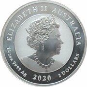 2 Dollars - Elizabeth II 6th Portrait - Australian Striped Marlin; Silver Bullion obverse image