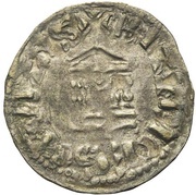 Denier immobilized in the name of Lothair II, France, 1040-1060 reverse image