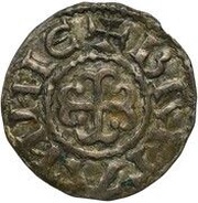 Denier - Odo II, France, 1148-1156 reverse image