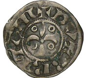 Denier - Geoffrey II, France, 1175-1186 reverse image