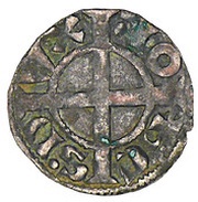 Denier with square shield - John I obverse image