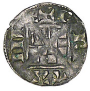 Denier with square shield - John I, France, 1237-1286 reverse image