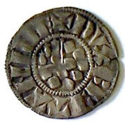 Denier anonymous of John II ermines in third of obverse obverse image