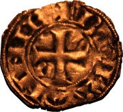 Denier with quartered shield - John III, France, 1312-1341 reverse image