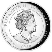 2 Dollars - Elizabeth II 6th Portrait - Double Pixiu - Silver Coin obverse image