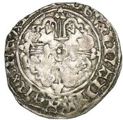 ½ Groschen with a helmeted shield - John IV Nantes reverse image