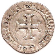 Blanc with shield - John V, France, 1434-1442 reverse image