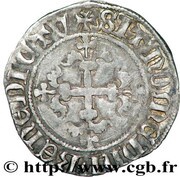 Groschen Florette - John V Nantes, France, 1417-1422 reverse image