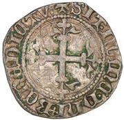 Groschen with three ermines - John V reverse image