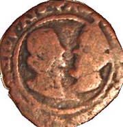 Double Denier - Albert and Isabella 1st type obverse image