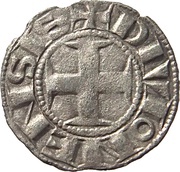 Denier - Hugh III Dijon; S prograd, France, 1162-1192 reverse image