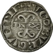Denier with clovers - Hugh IV Dijon obverse image