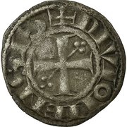 Denier with clovers - Hugh IV Dijon, France, 1218-1272 reverse image