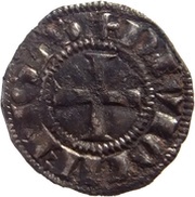 Denier with shield - Robert II Dijon, France, 1303-1306 reverse image