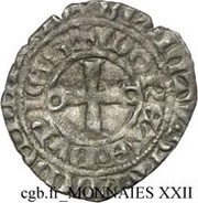 Maille noire double au petit écu de Bourgogne, France, 1347-1349 reverse image
