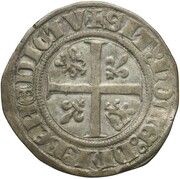 Large Blanc - Philip II, France, 1363-1404 reverse image