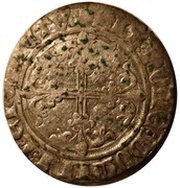 Blanc with shield - Philip III, France, 1419-1467 reverse image