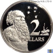 2 Dollars - Elizabeth II 6th Portrait - Fine Silver Proof, Australia, 2020-2022 reverse image