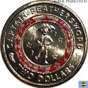2 Dollars - Elizabeth II 6th Portrait - Wiggles 30 Years - Captain Feathersword, Australia, 2021 reverse image