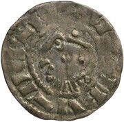 Denier - Herbert II and king Lothair Troyes mint; degenerate legends reverse image