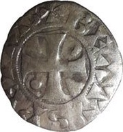 Denier with annulet - Theobald II, France, 1125-1152 reverse image