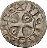 Denier with crescent - Henry II Troyes obverse image