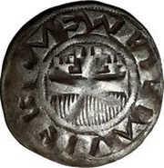 Denier with comb - Theobald IV of Champagne, France, 1201-1253 reverse image
