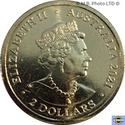 2 Dollars - Elizabeth II 6th Portrait - 50th Anniversary of the Aboriginal Flag obverse image