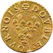 Double Tournois - Francis 9th type, France, 1605-1614 reverse image