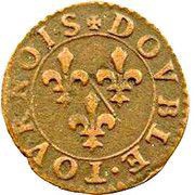 Double Tournois - Francis 10th type, France, 1605-1614 reverse image