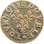 Double Tournois - Francis 14th type, France, 1605-1614 reverse image