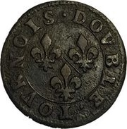 Double Tournois - Francis 5th type, France, 1615 reverse image
