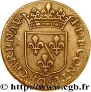 Liard - Francis small bust, France, 1613-1614 reverse image