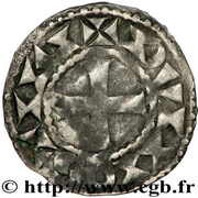 Denier anonymous, France, 1160-1180 reverse image