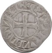 Denier - Geoffrey VI, France, 1233-1253 reverse image
