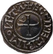 Denier - Angilbert In the name of Charles the Bald, France, 859-890 reverse image